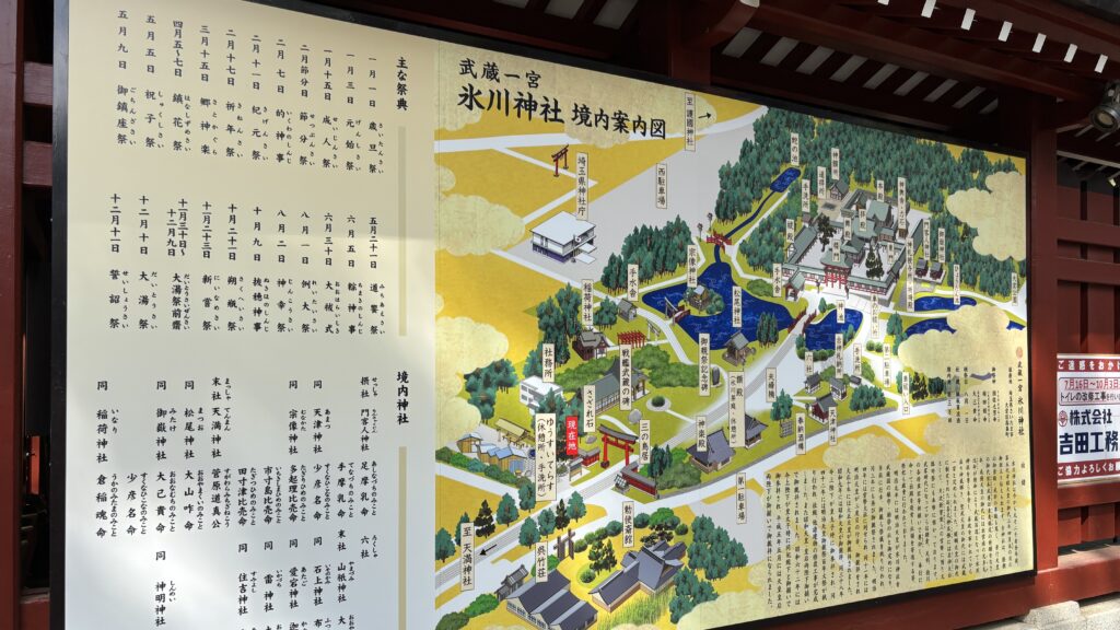 氷川神社の境内案内図