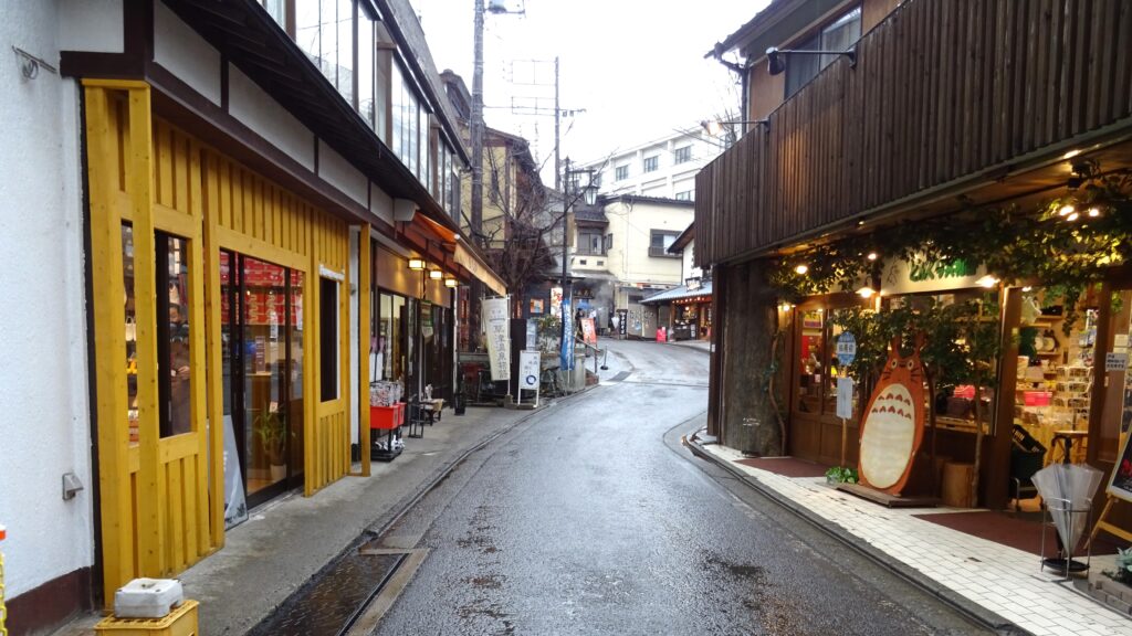 草津温泉街の様子