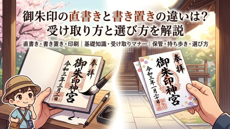 御朱印の直書きと書き置きの違いは？受け取り方と選び方を解説