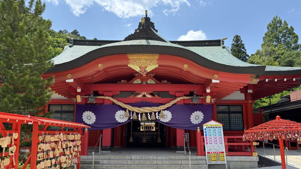 宮城県護国神社の拝殿の様子