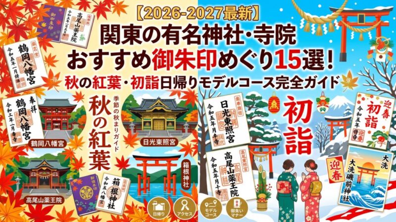 【2026-2027最新】関東の有名神社・寺院おすすめ御朱印めぐり15選！秋の紅葉・初詣日帰りモデルコース完全ガイド